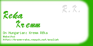 reka kremm business card